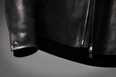 画像をギャラリービューアに読み込む, ierib EX-Collared Zip Jacket / Horse Nubuck Leather (BLACK)