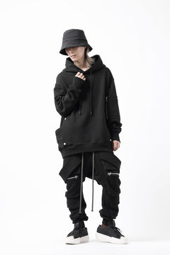 画像をギャラリービューアに読み込む, A.F ARTEFACT BELTED FLAP ZIP SARROUEL CARGO PANTS (BLACK)