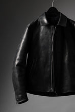 画像をギャラリービューアに読み込む, ierib EX-Collared Zip Jacket / Horse Nubuck Leather (BLACK)