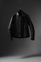 画像をギャラリービューアに読み込む, ierib EX-Collared Zip Jacket / Horse Nubuck Leather (BLACK)