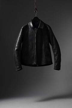 画像をギャラリービューアに読み込む, ierib EX-Collared Zip Jacket / Horse Nubuck Leather (BLACK)