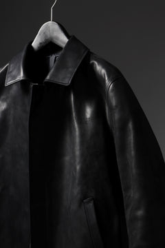 画像をギャラリービューアに読み込む, ierib EX-Collared Zip Jacket / Horse Nubuck Leather (BLACK)