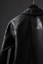 画像をギャラリービューアに読み込む, ierib EX-Collared Zip Jacket / Horse Nubuck Leather (BLACK)