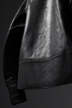 画像をギャラリービューアに読み込む, ierib EX-Collared Zip Jacket / Horse Nubuck Leather (BLACK)