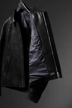 画像をギャラリービューアに読み込む, ierib EX-Collared Zip Jacket / Horse Nubuck Leather (BLACK)
