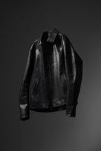 画像をギャラリービューアに読み込む, ierib EX-Collared Zip Jacket / Horse Nubuck Leather (BLACK)
