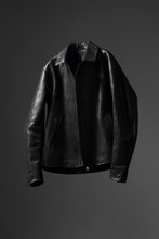 画像をギャラリービューアに読み込む, ierib EX-Collared Zip Jacket / Horse Nubuck Leather (BLACK)
