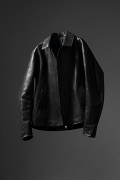 画像をギャラリービューアに読み込む, ierib EX-Collared Zip Jacket / Horse Nubuck Leather (BLACK)