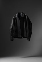 画像をギャラリービューアに読み込む, ierib EX-Collared Zip Jacket / Horse Nubuck Leather (BLACK)