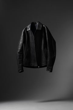 画像をギャラリービューアに読み込む, ierib EX-Collared Zip Jacket / Horse Nubuck Leather (BLACK)