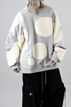 画像をギャラリービューアに読み込む, A.F ARTEFACT POLKA PATTERN SWEAT RAGLAN TOPS (HEATHER GREY)