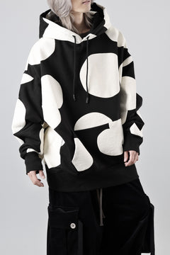 画像をギャラリービューアに読み込む, A.F ARTEFACT POLKA PATTERN SWEAT HOODIE (BLACK)