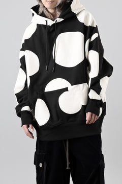 画像をギャラリービューアに読み込む, A.F ARTEFACT POLKA PATTERN SWEAT HOODIE (BLACK)