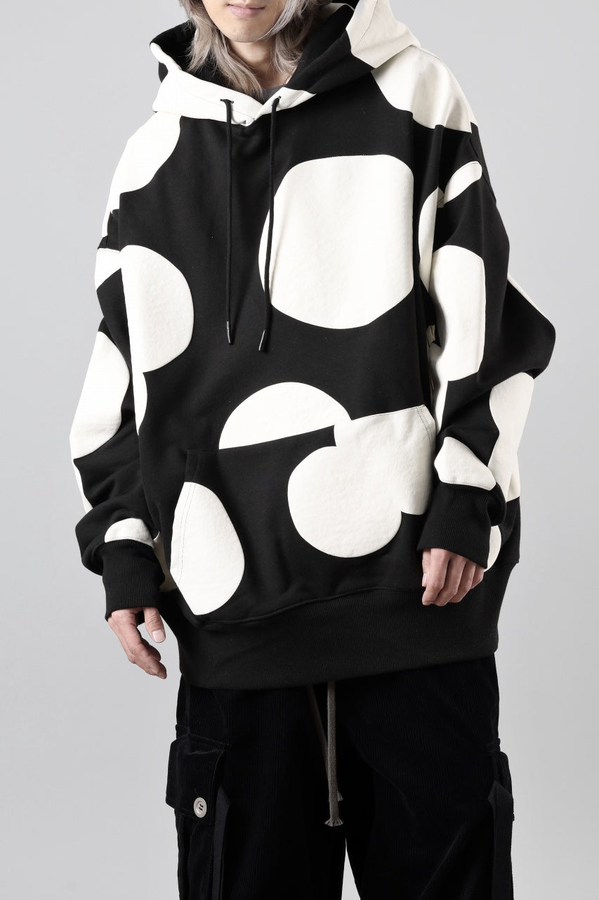 画像をギャラリービューアに読み込む, A.F ARTEFACT POLKA PATTERN SWEAT HOODIE (BLACK)