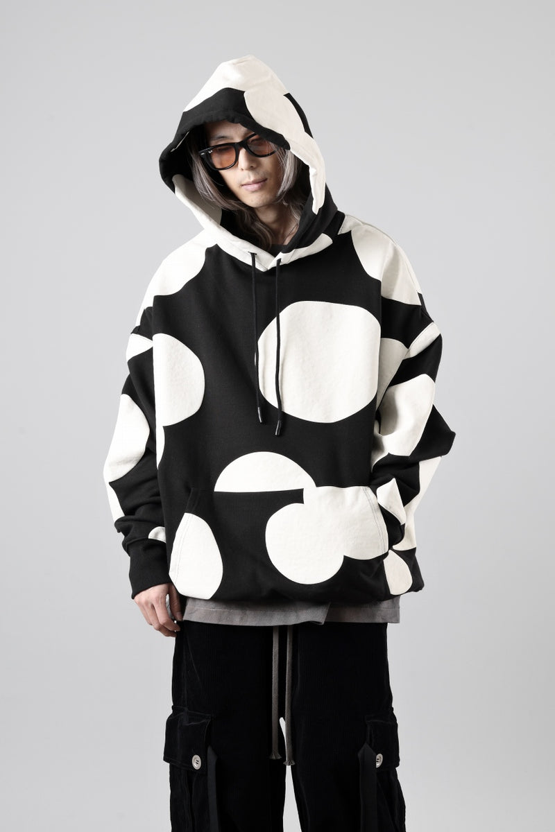 トップス A.F ARTEFACT POLKA PATTERN SWEAT HOODIE A.F ARTEFACT POLKA PATTERN SWEAT HOODIE (BLACK)の商品ページ