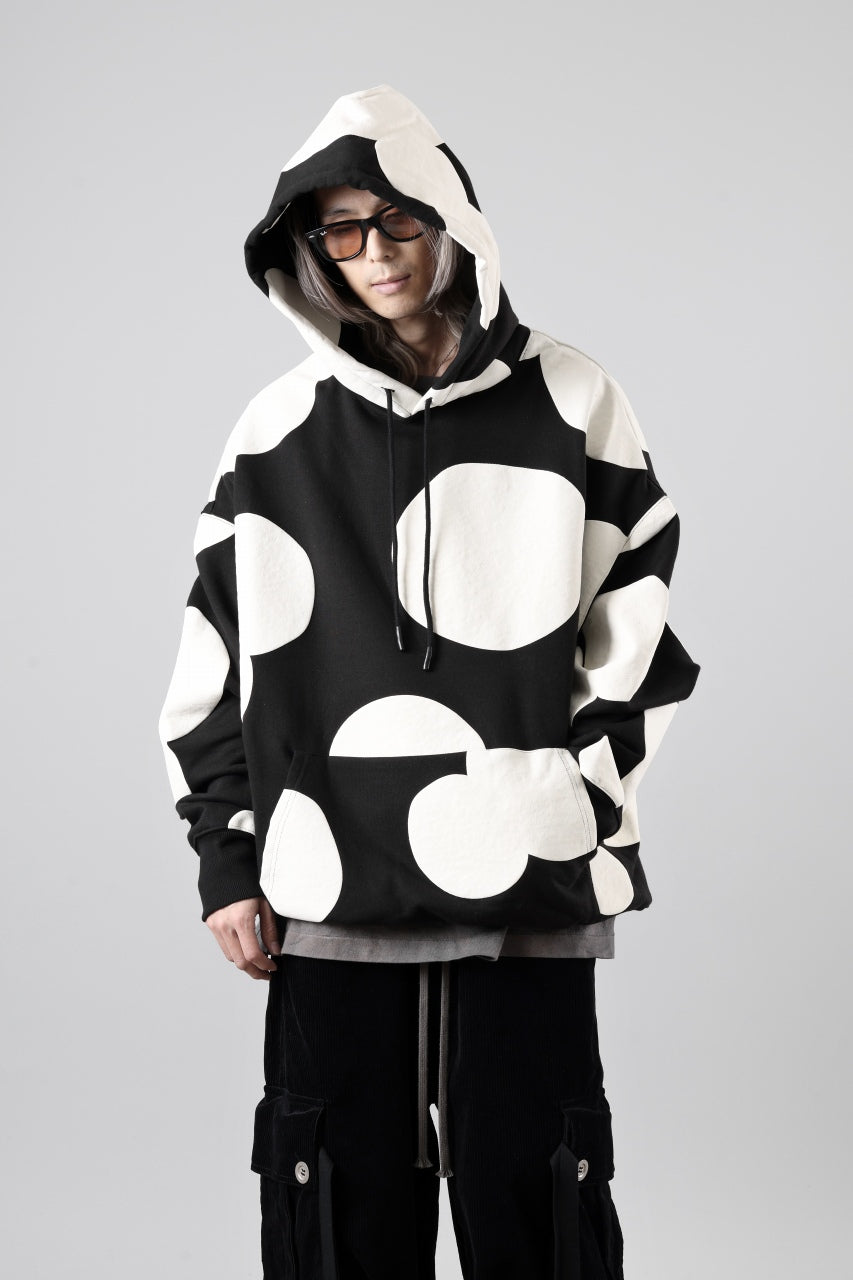 画像をギャラリービューアに読み込む, A.F ARTEFACT POLKA PATTERN SWEAT HOODIE (BLACK)