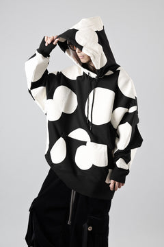 画像をギャラリービューアに読み込む, A.F ARTEFACT POLKA PATTERN SWEAT HOODIE (BLACK)