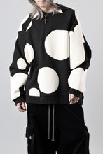 画像をギャラリービューアに読み込む, A.F ARTEFACT POLKA PATTERN SWEAT RAGLAN TOPS (BLACK)