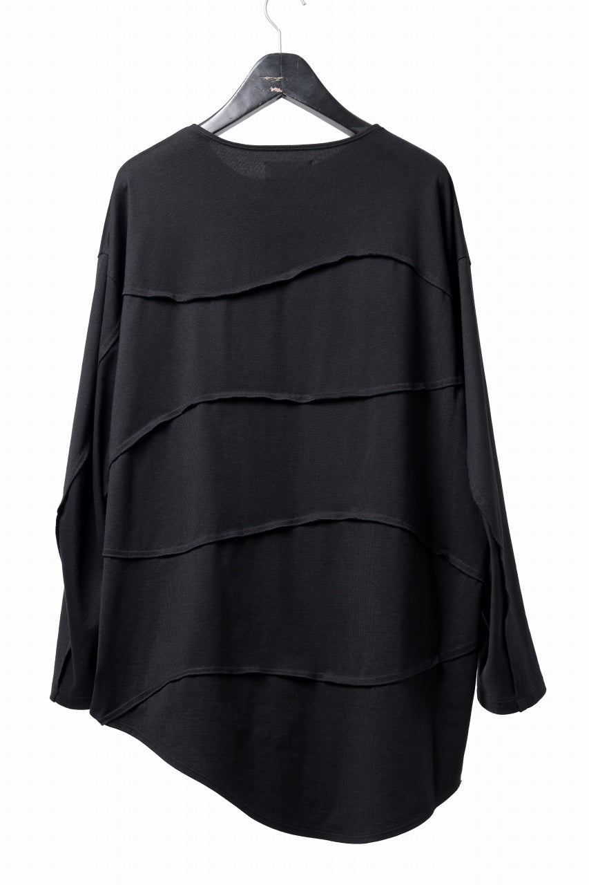画像をギャラリービューアに読み込む, D-VEC STREAM LINE L/S TOP / SMOOTH COTTON JERSEY (NIGHT SEA BLACK)