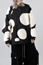 画像をギャラリービューアに読み込む, A.F ARTEFACT POLKA PATTERN SWEAT RAGLAN TOPS (BLACK)