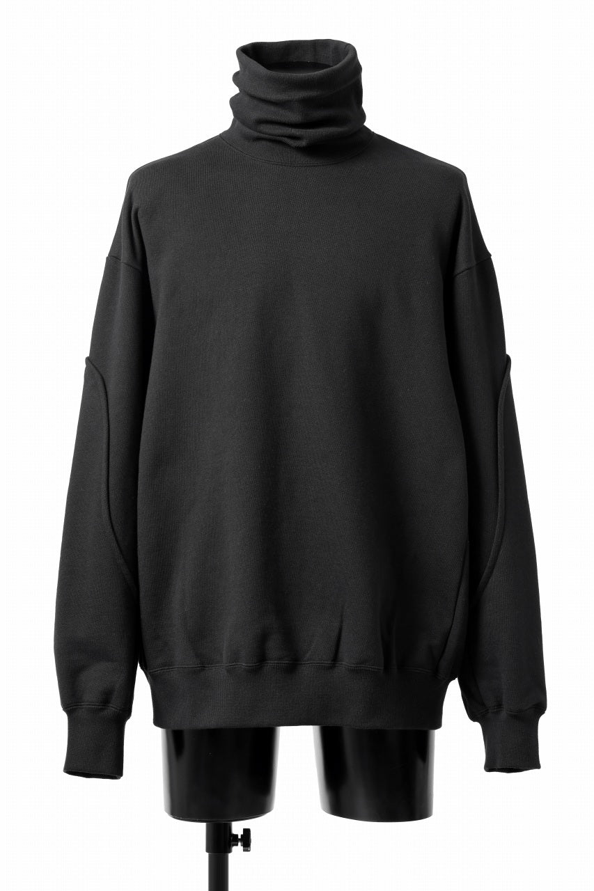 画像をギャラリービューアに読み込む, D-VEC HIGH NECK L/S SWEAT SHIRT / BRUSHED BACK TERRY (NIGHT SEA BLACK)