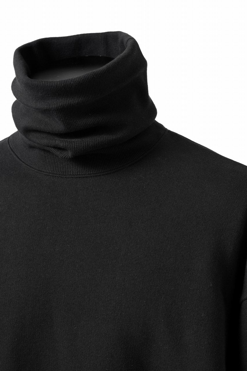 画像をギャラリービューアに読み込む, D-VEC HIGH NECK L/S SWEAT SHIRT / BRUSHED BACK TERRY (NIGHT SEA BLACK)