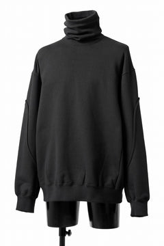画像をギャラリービューアに読み込む, D-VEC HIGH NECK L/S SWEAT SHIRT / BRUSHED BACK TERRY (NIGHT SEA BLACK)
