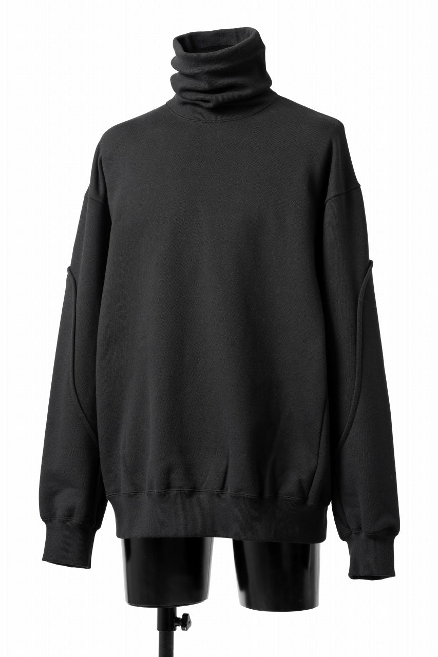 画像をギャラリービューアに読み込む, D-VEC HIGH NECK L/S SWEAT SHIRT / BRUSHED BACK TERRY (NIGHT SEA BLACK)