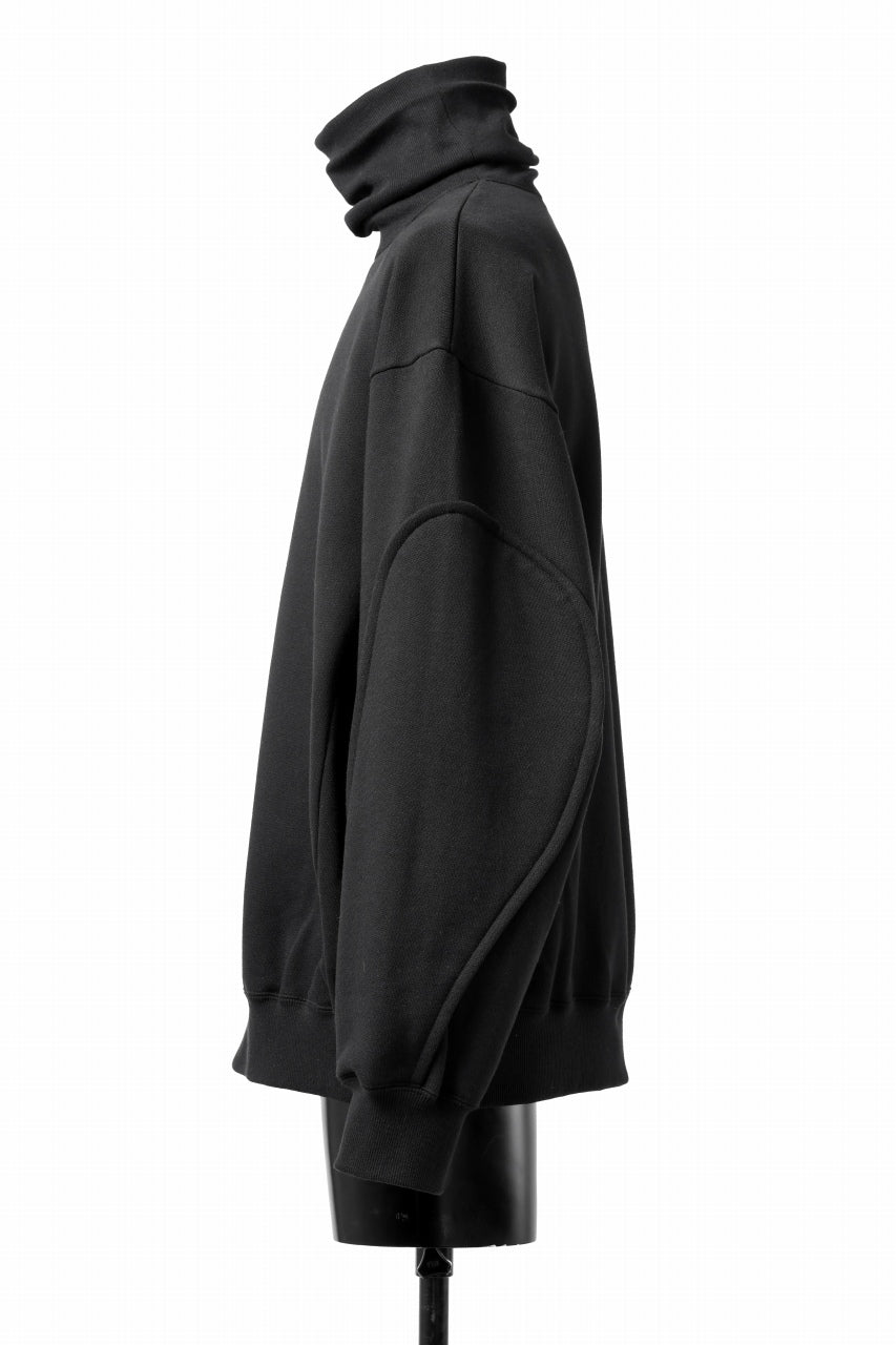 画像をギャラリービューアに読み込む, D-VEC HIGH NECK L/S SWEAT SHIRT / BRUSHED BACK TERRY (NIGHT SEA BLACK)