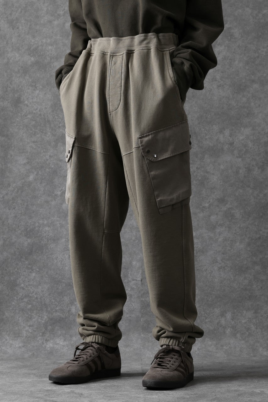 Load image into Gallery viewer, Ten c MULTI POCKET SNAP SWEAT PANTS / GARMENT DYED (ASH GRAY)