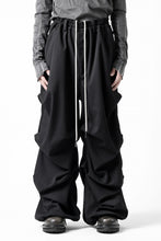 画像をギャラリービューアに読み込む, A.F ARTEFACT EXTREME WIDE BAGGY PANTS / SERGE TWILL (BLACK)