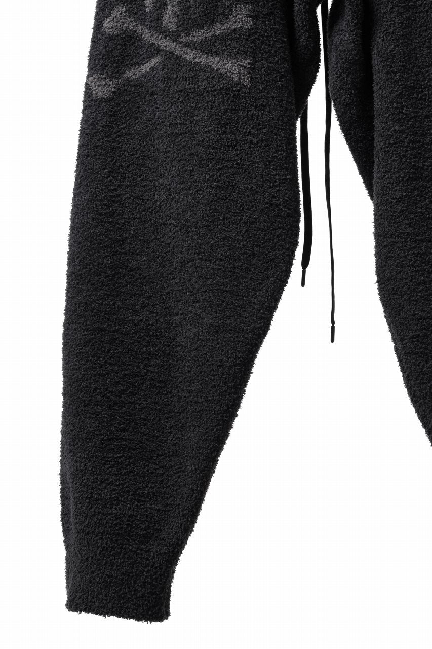 画像をギャラリービューアに読み込む, mastermind WORLD EASY JODHPURS PANTS / SOFTY BOA FLEECE (BLACK x CHARCOAL)