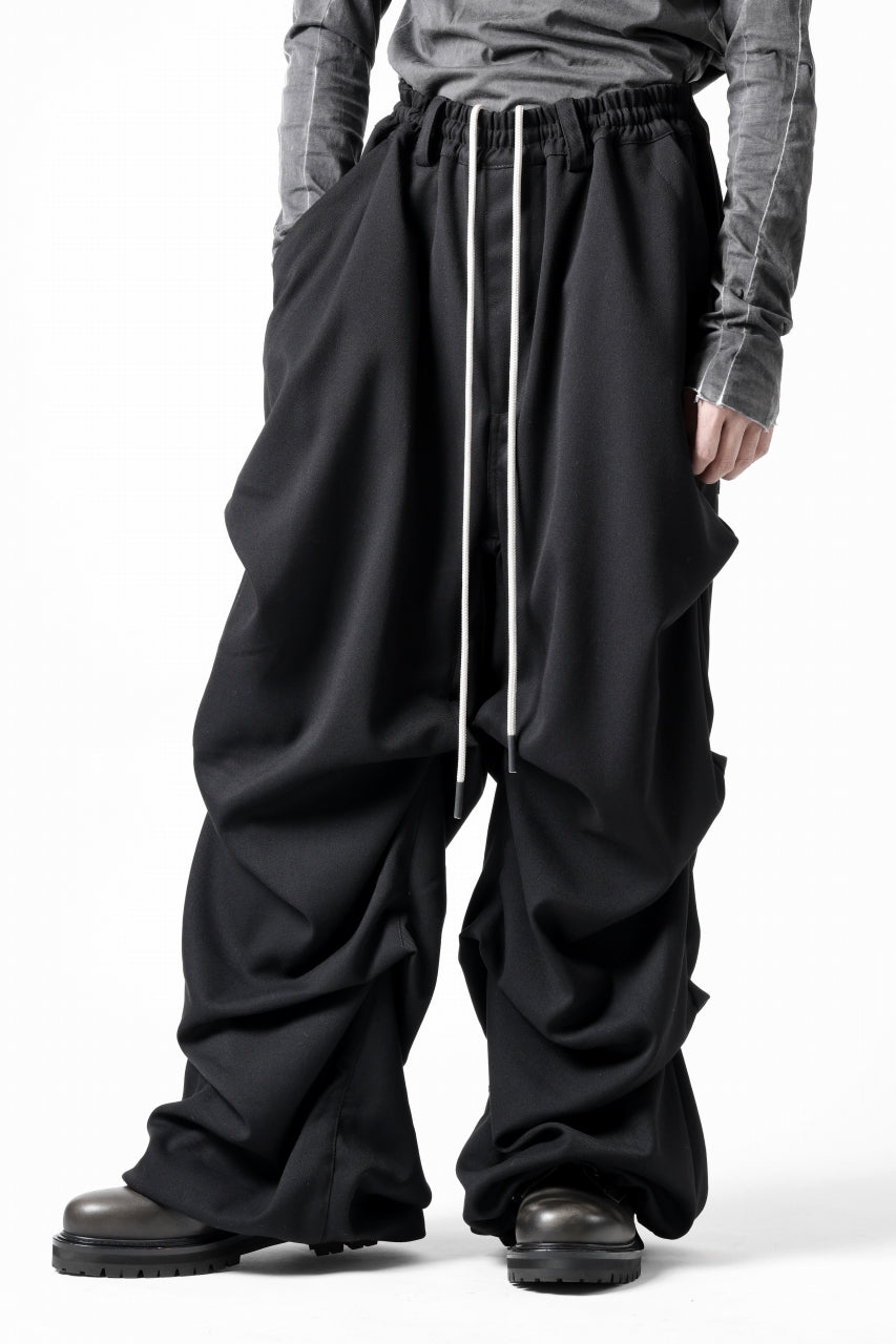 画像をギャラリービューアに読み込む, A.F ARTEFACT EXTREME WIDE BAGGY PANTS / SERGE TWILL (BLACK)