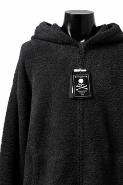 画像をギャラリービューアに読み込む, mastermind WORLD ZIP HOODIE PARKA / SOFTY BOA FLEECE (BLACK x CHARCOAL)
