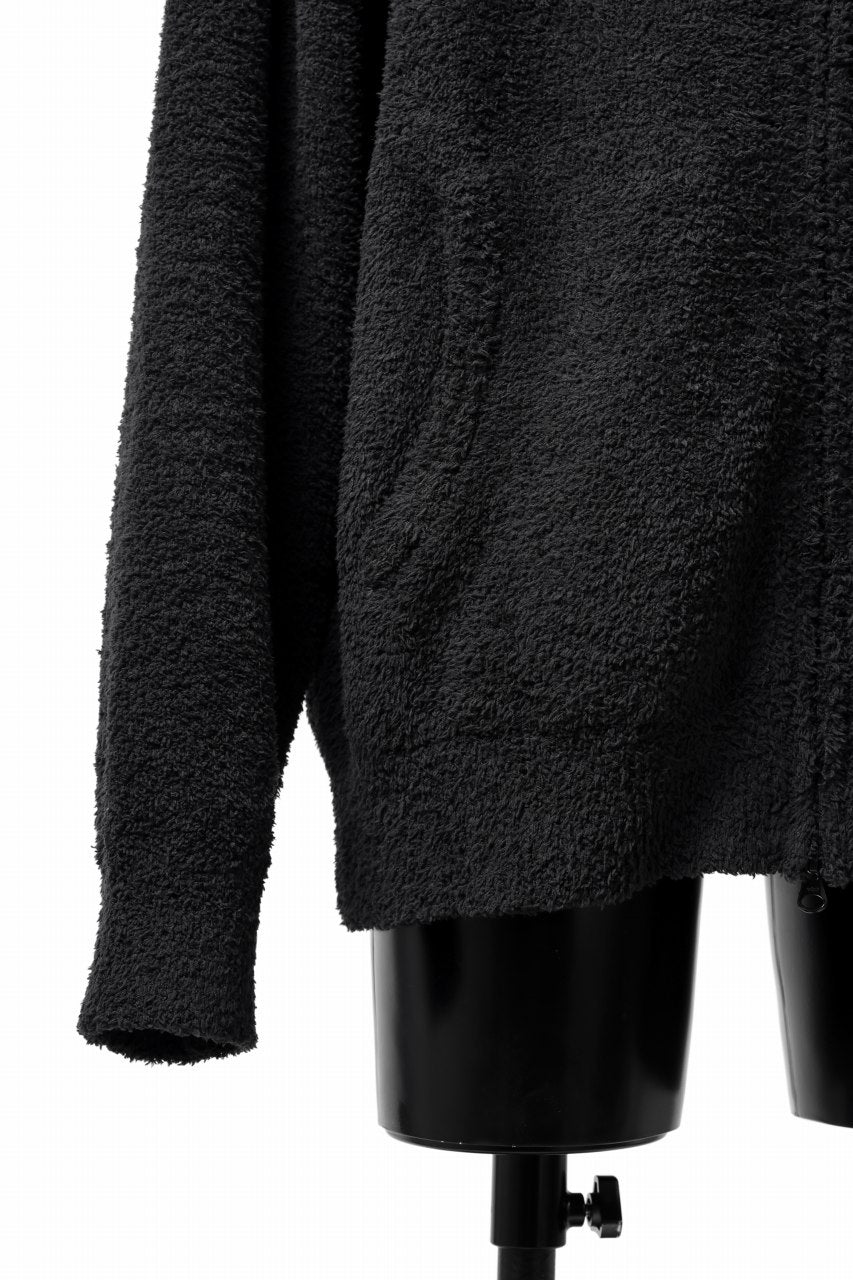 画像をギャラリービューアに読み込む, mastermind WORLD ZIP HOODIE PARKA / SOFTY BOA FLEECE (BLACK x CHARCOAL)