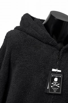 画像をギャラリービューアに読み込む, mastermind WORLD ZIP HOODIE PARKA / SOFTY BOA FLEECE (BLACK x CHARCOAL)