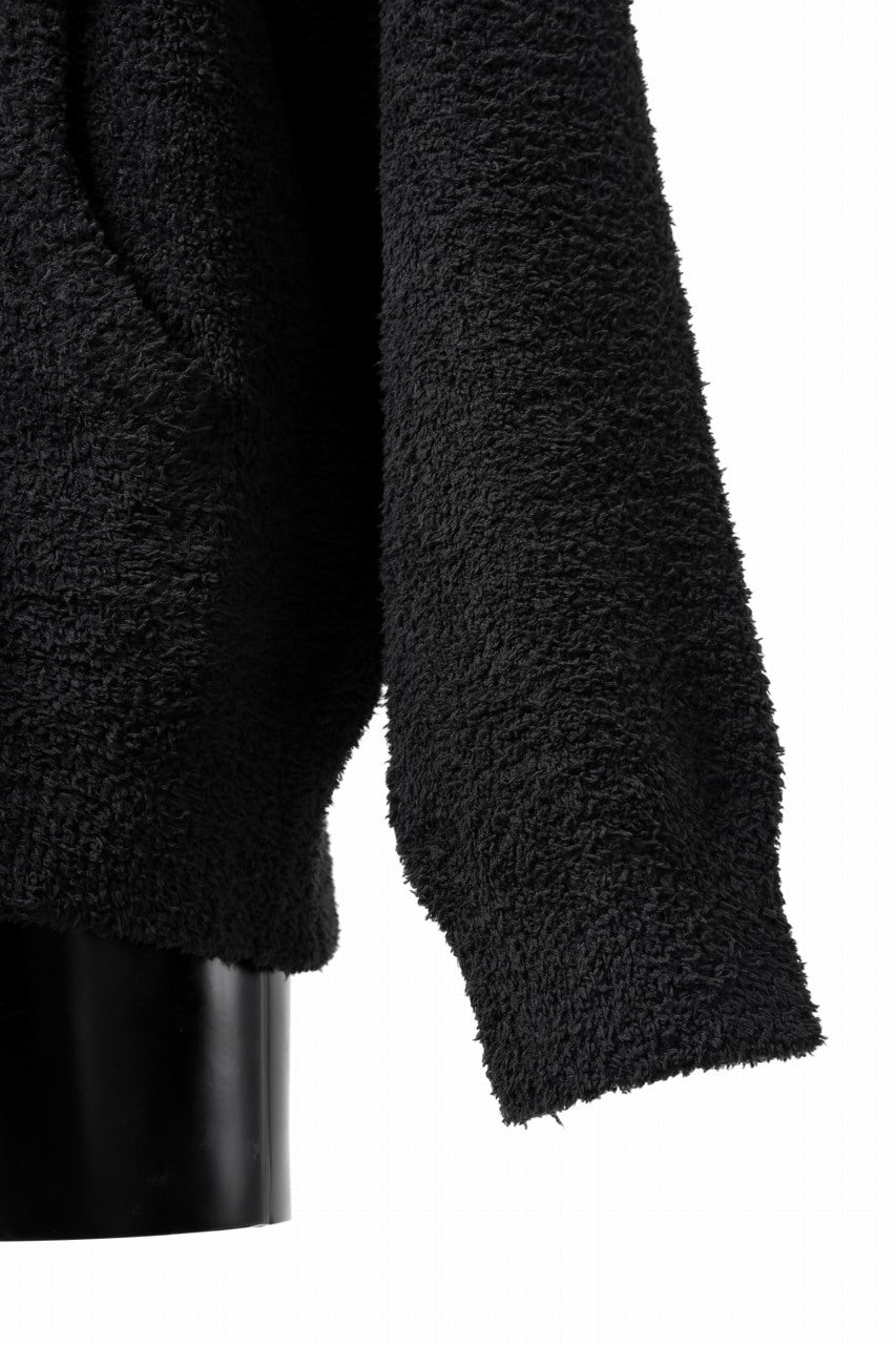 Load image into Gallery viewer, mastermind WORLD ZIP HOODIE PARKA / SOFTY BOA FLEECE (BLACK x WHITE)