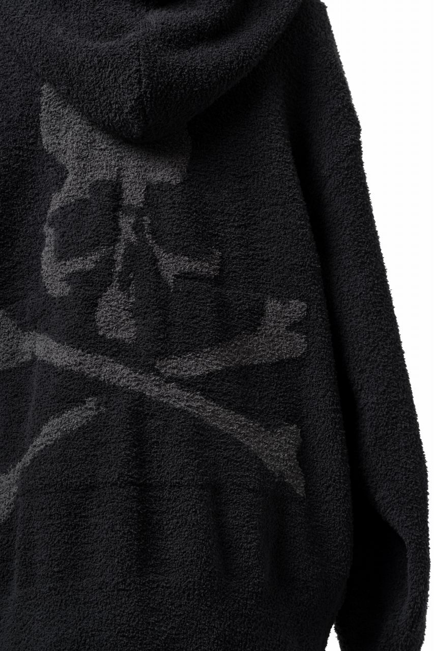 画像をギャラリービューアに読み込む, mastermind WORLD ZIP HOODIE PARKA / SOFTY BOA FLEECE (BLACK x CHARCOAL)