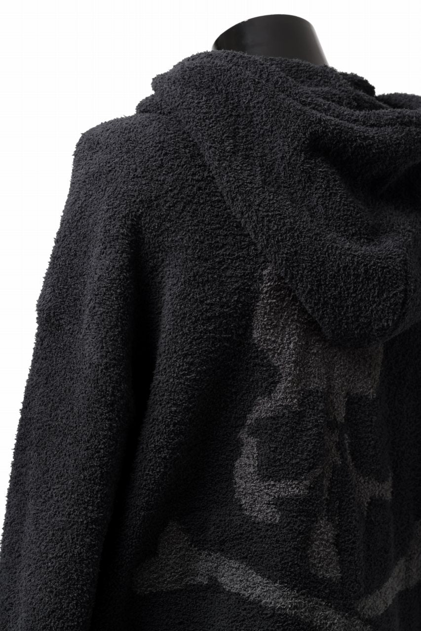 画像をギャラリービューアに読み込む, mastermind WORLD ZIP HOODIE PARKA / SOFTY BOA FLEECE (BLACK x CHARCOAL)