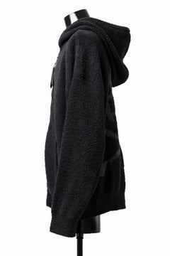 画像をギャラリービューアに読み込む, mastermind WORLD ZIP HOODIE PARKA / SOFTY BOA FLEECE (BLACK x CHARCOAL)