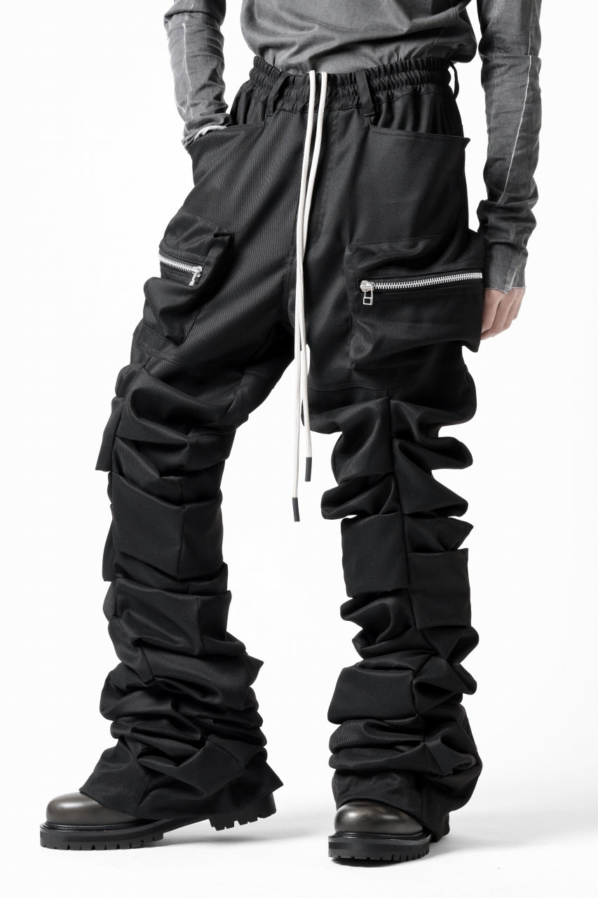 画像をギャラリービューアに読み込む, A.F ARTEFACT MONSTER TUCK VOLUME BAGGY PANTS / LUXE-TWILL (BLACK)