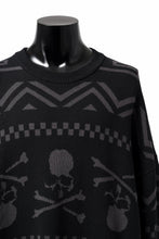 画像をギャラリービューアに読み込む, mastermind WORLD JACQUARD KNIT SWEATER / BOXY FIT (BLACK BASE)
