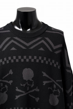 画像をギャラリービューアに読み込む, mastermind WORLD JACQUARD KNIT SWEATER / BOXY FIT (BLACK BASE)