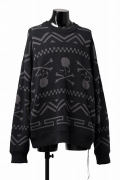 画像をギャラリービューアに読み込む, mastermind WORLD JACQUARD KNIT SWEATER / BOXY FIT (BLACK BASE)