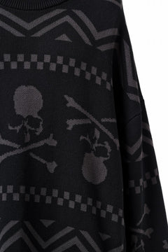画像をギャラリービューアに読み込む, mastermind WORLD JACQUARD KNIT SWEATER / BOXY FIT (BLACK BASE)