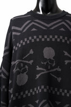 画像をギャラリービューアに読み込む, mastermind WORLD JACQUARD KNIT SWEATER / BOXY FIT (BLACK BASE)