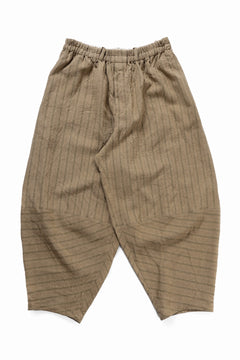 画像をギャラリービューアに読み込む, YUTA MATSUOKA circle pants / silk linen dobby stripe (camel)