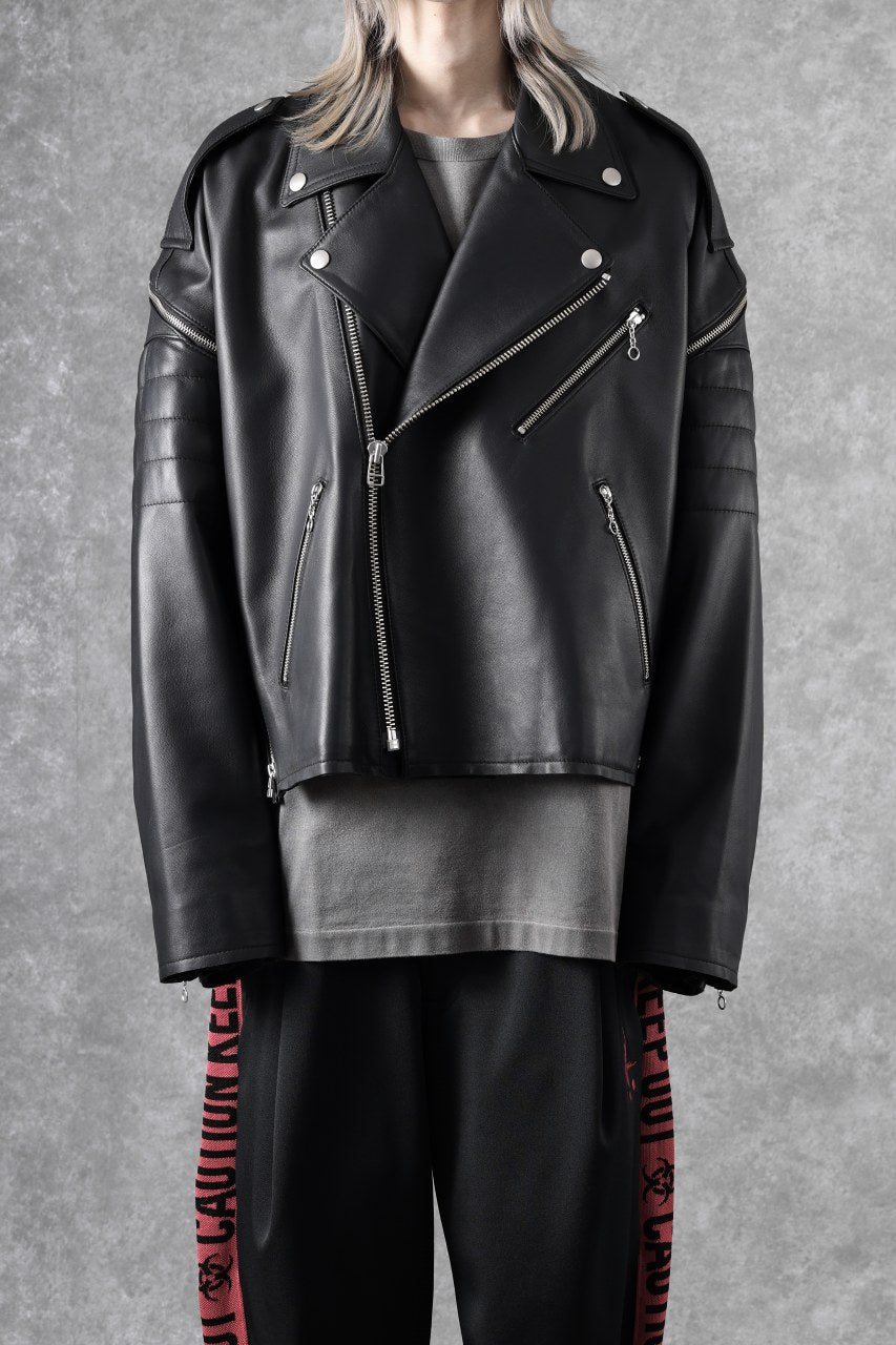 画像をギャラリービューアに読み込む, FACETASM×AVIREX ZIP DOUBLE RIDERS JACKET (BLACK)