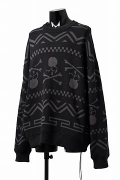 画像をギャラリービューアに読み込む, mastermind WORLD JACQUARD KNIT SWEATER / BOXY FIT (BLACK BASE)