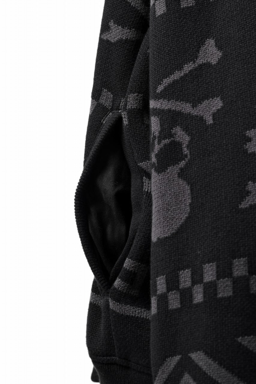 画像をギャラリービューアに読み込む, mastermind WORLD JACQUARD KNIT SWEATER / BOXY FIT (BLACK BASE)